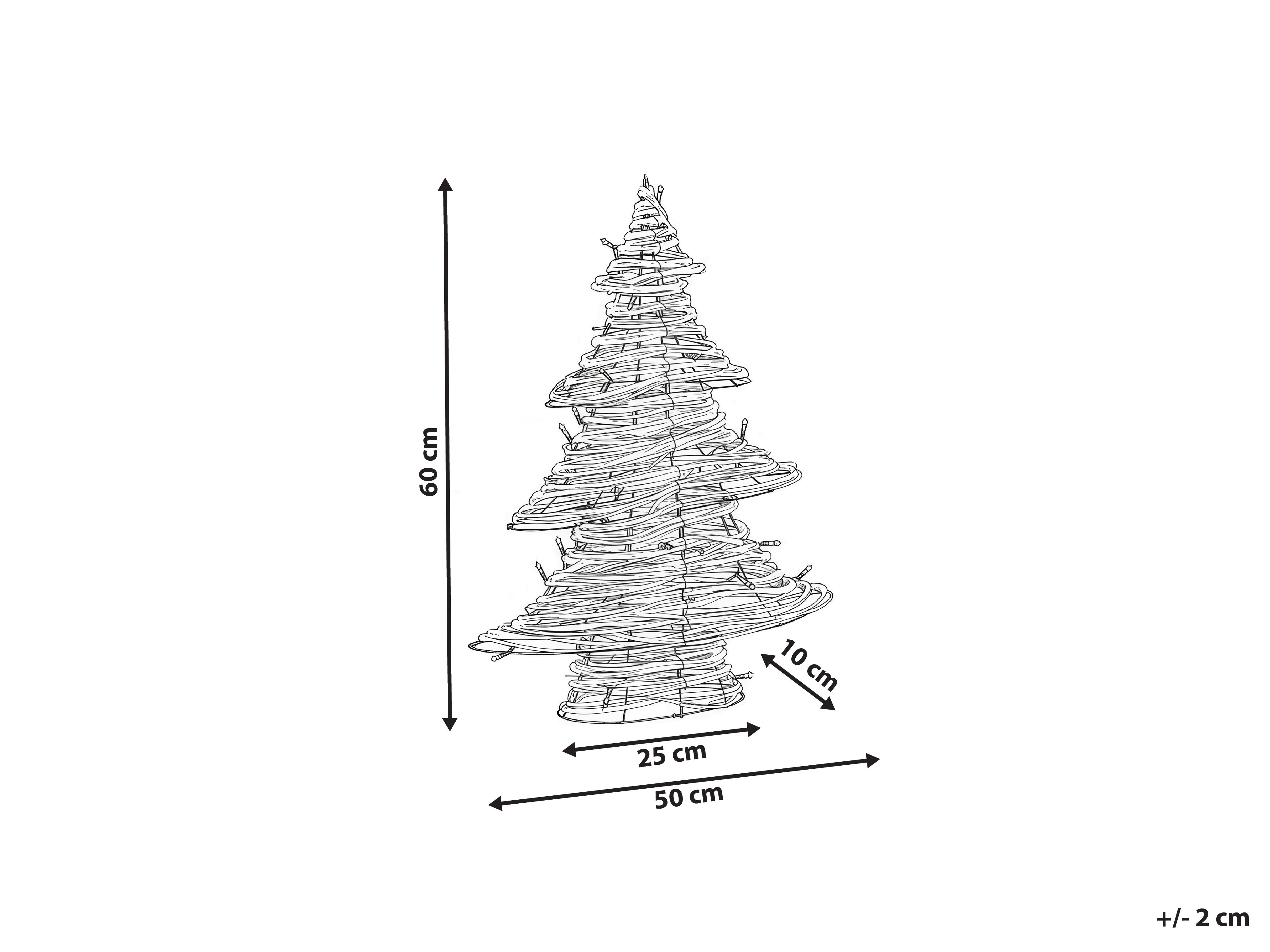 Kerstdecoratie LED FURESO Kerstboom 60 cm Natuurlijk