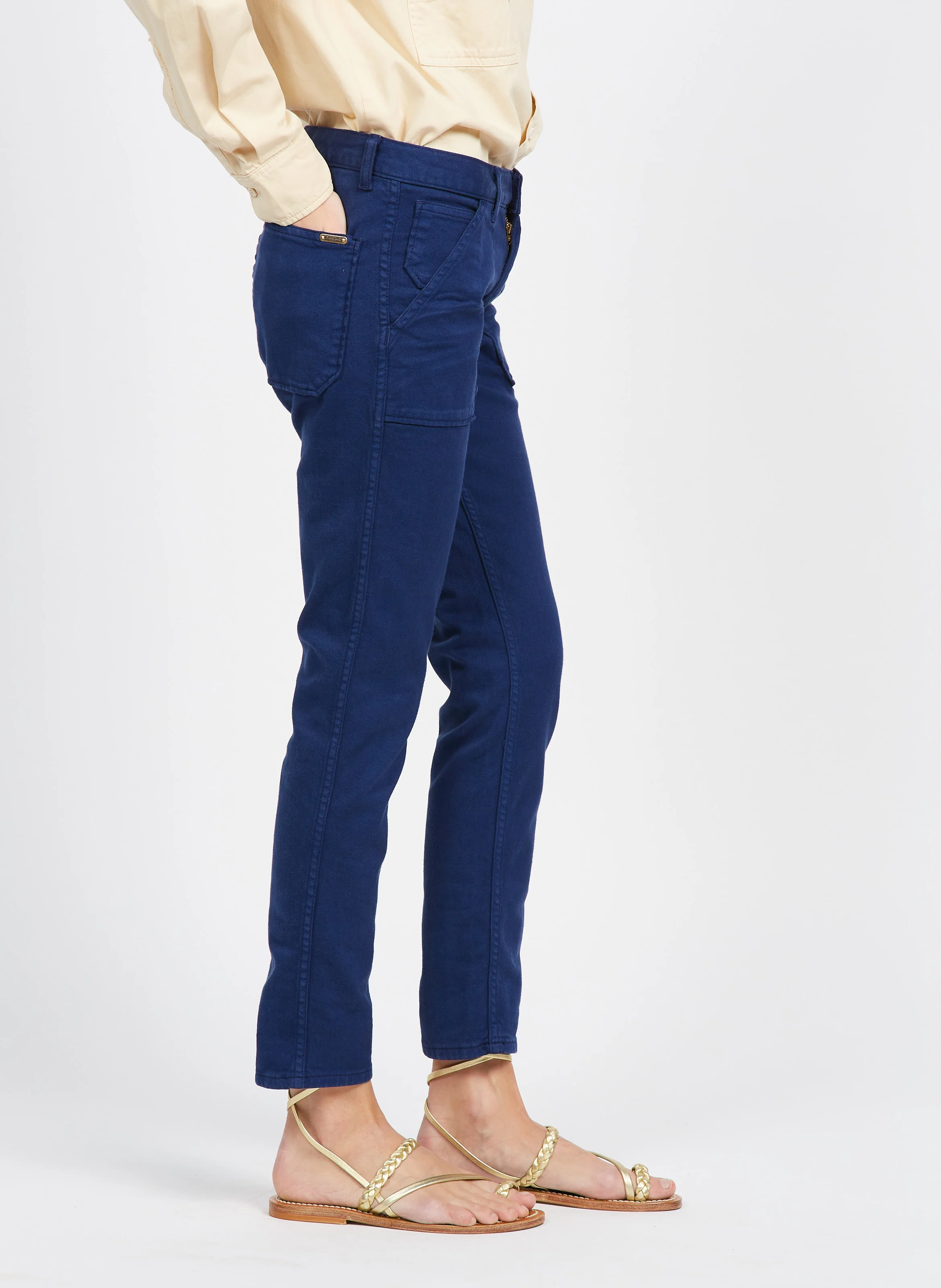 PIERCE - Jean slim en coton mélangé | Bleu