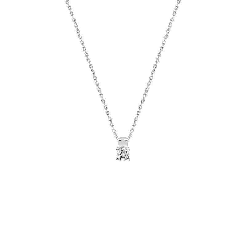 Collier Femme - Or 18 Carats - Diamant 0,18 Carats - Longueur : 42 cm