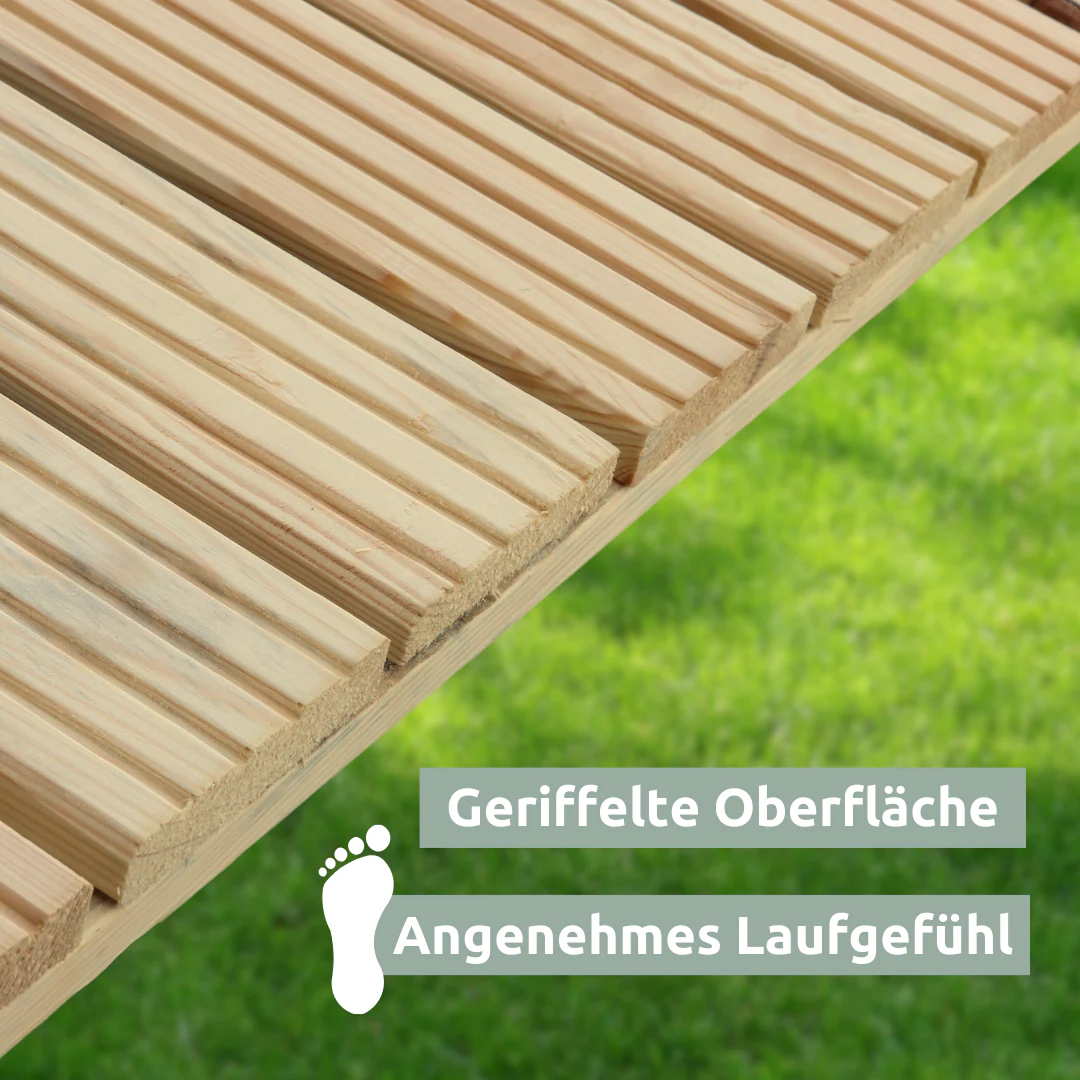 holz4home® Holzfliese aus Kiefernholz | 47.5 x 47.5 cm