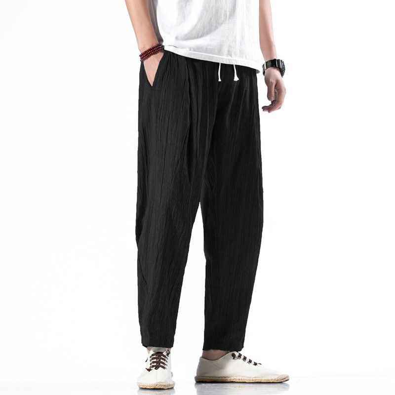 Sparrow Farm - Cropped rechte broek met trekkoordtaille