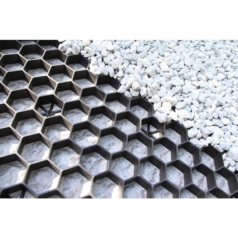 Grindrooster met geotextiel Zwart 119x78.6x3cm