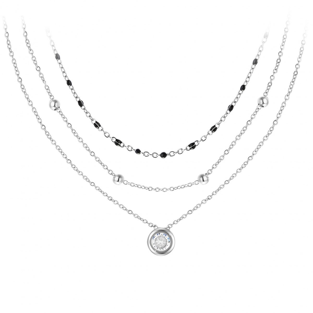 Lot de 3 colliers SC Crystal