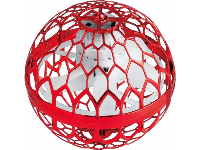 Amewi Magic Hover – fliegende Kugel 96 mm Rot Magische fliegende Kugel mit Gyroskop und LED-Beleuchtung