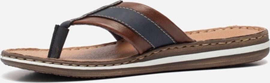 Rieker Comfortabele leren herenslipper Brown Heren