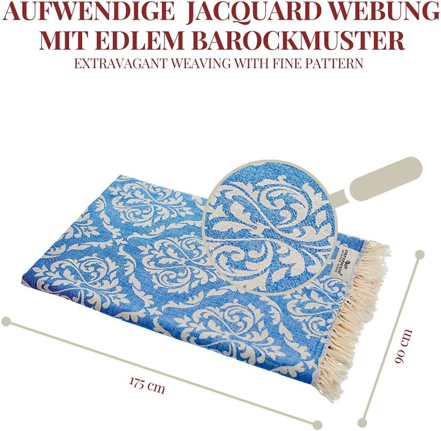 Carenesse Hamamtuch Barock 90*175 cm blau