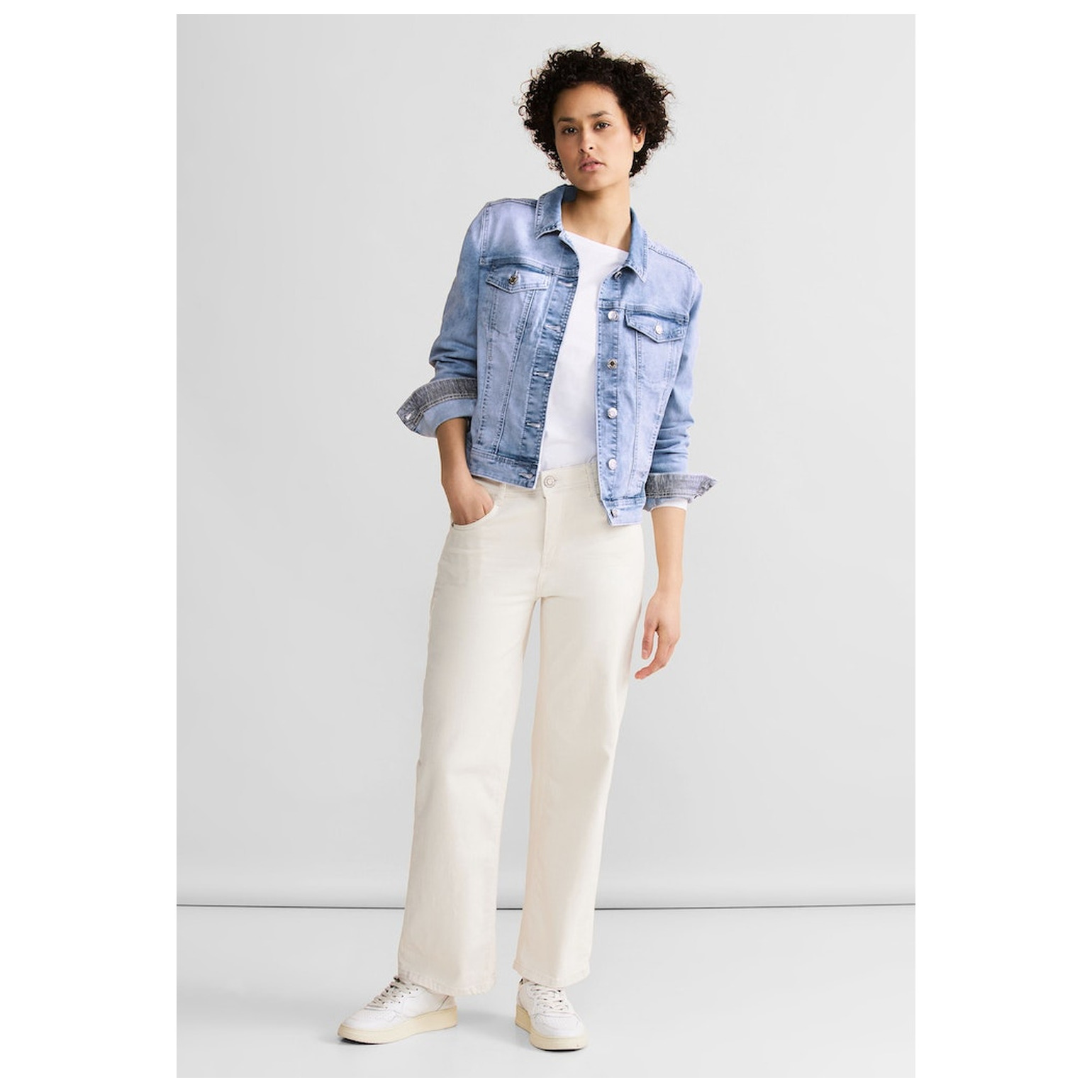 Street One QR Denim-Jacket,bleach
