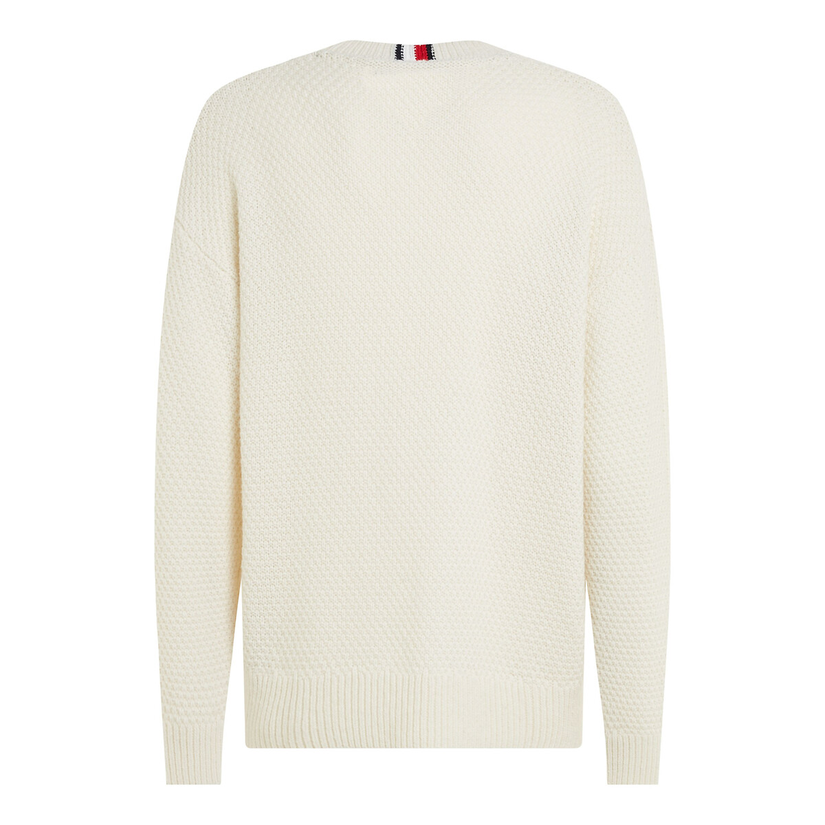 TOMMY HILFIGER<br>Suéter gola alta, malha com logotipo grande