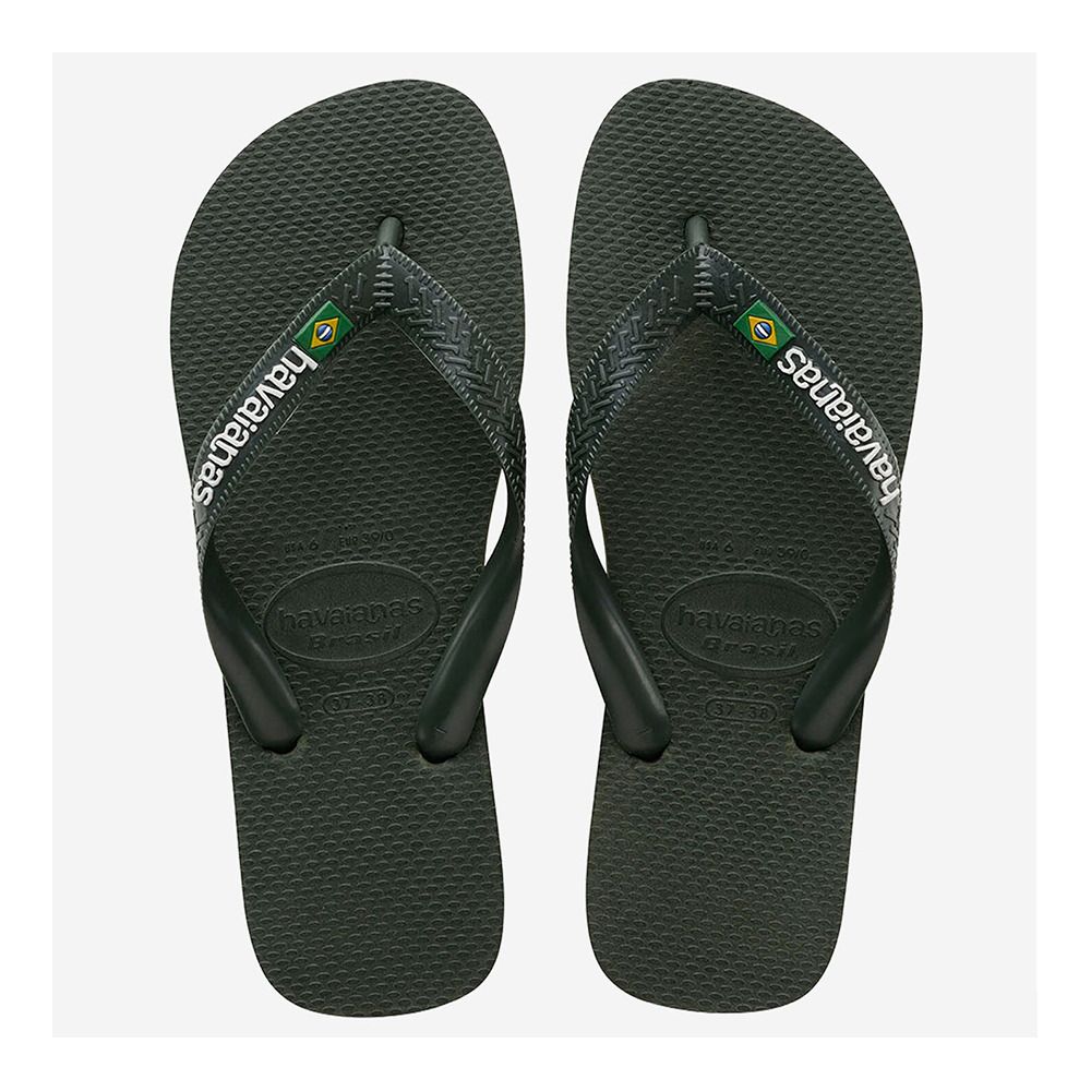 Havaianas BRASIL LOGO - Tongs Homme green olive