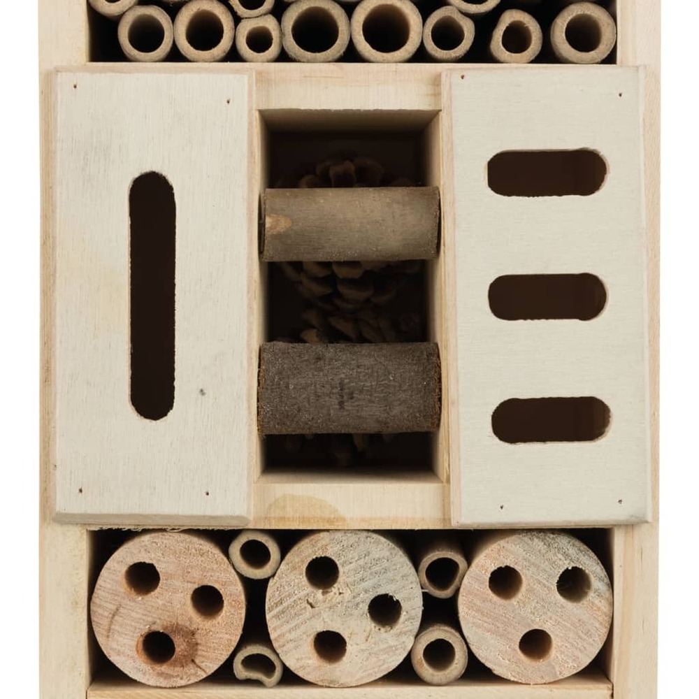 Hôtel à insectes 18x29x10 cm bois de pin et ardoise