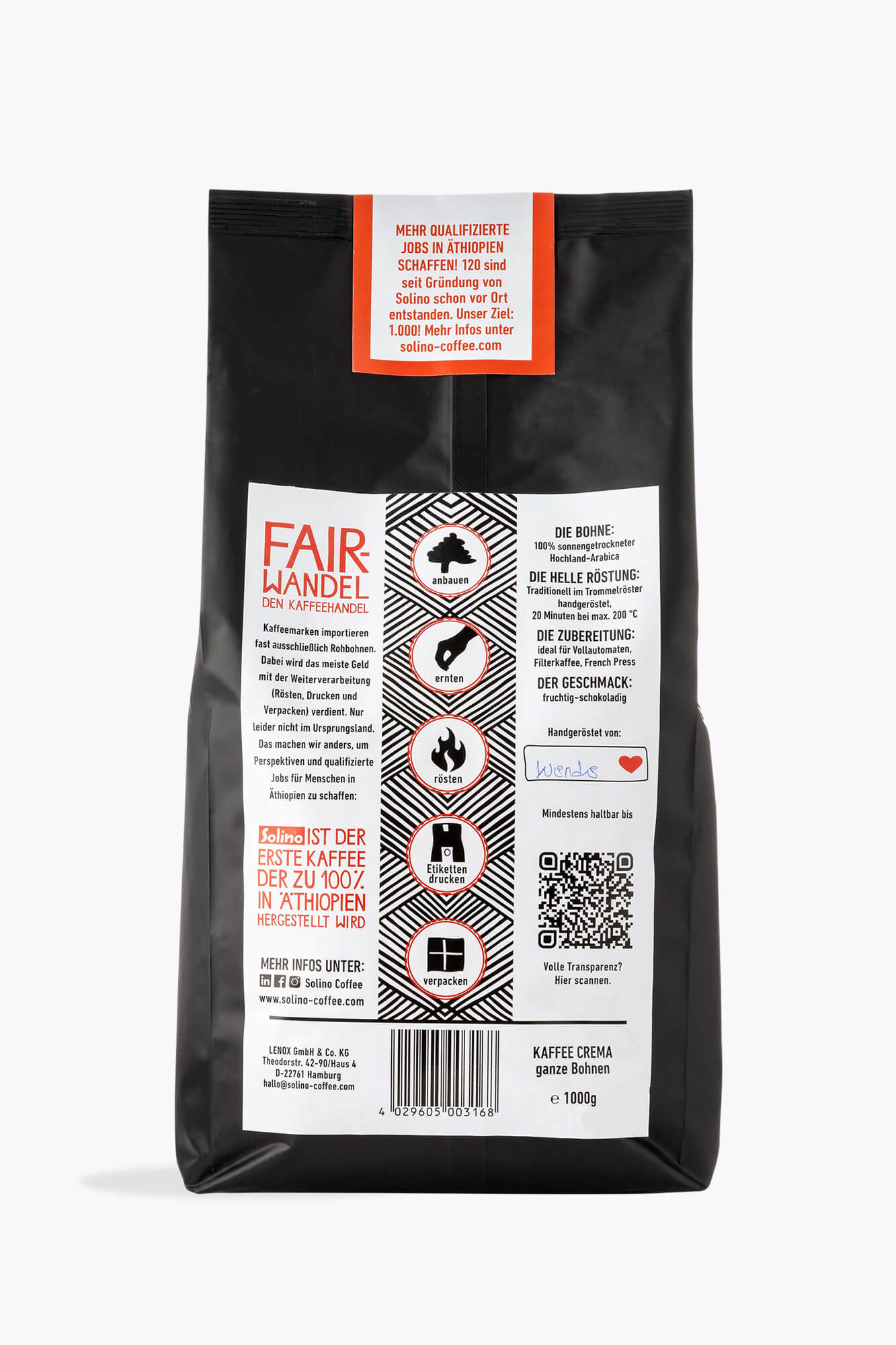 Solino Caffè Crema ganze Bohnen 1kg