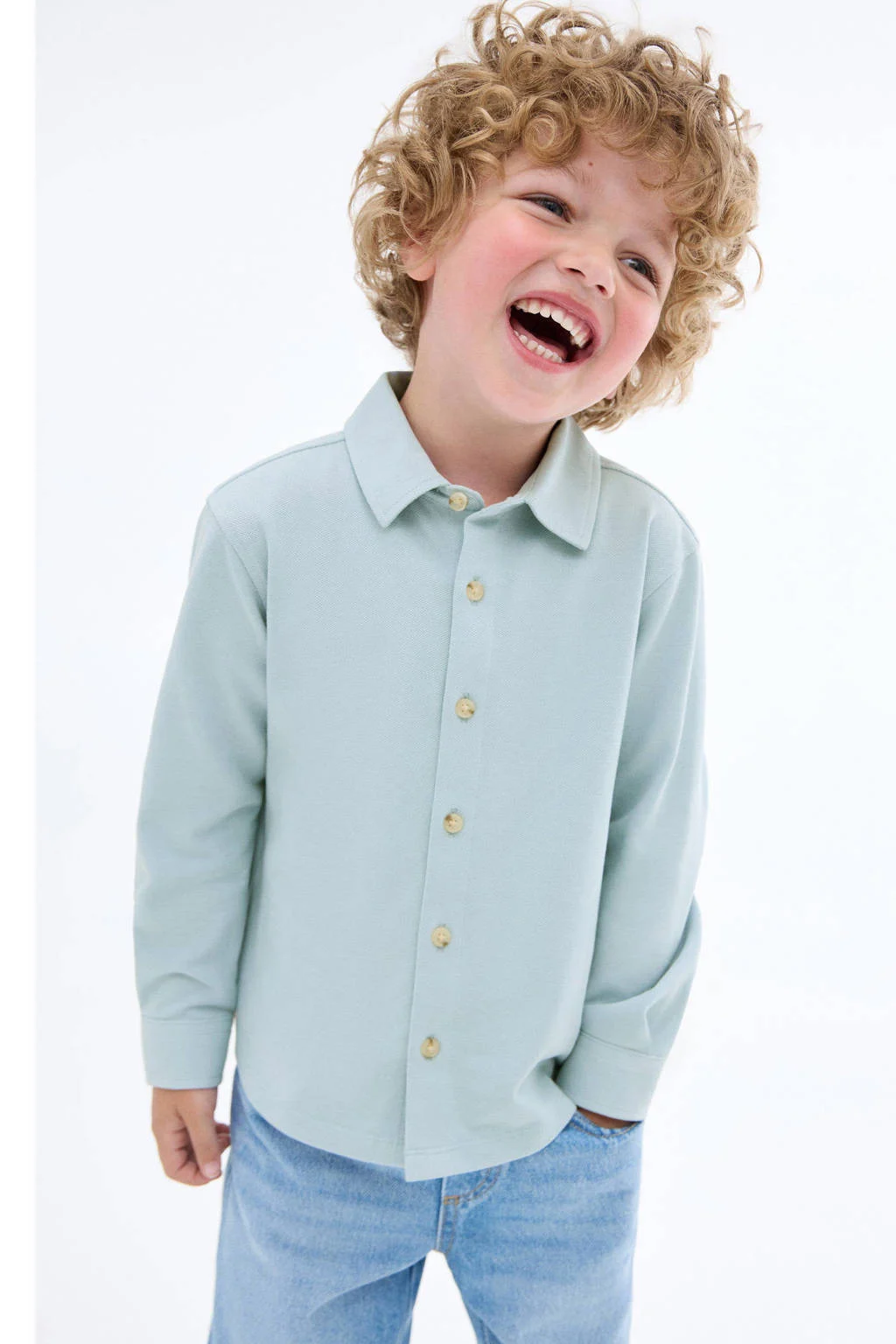 Mango Kids overhemd lichtblauw