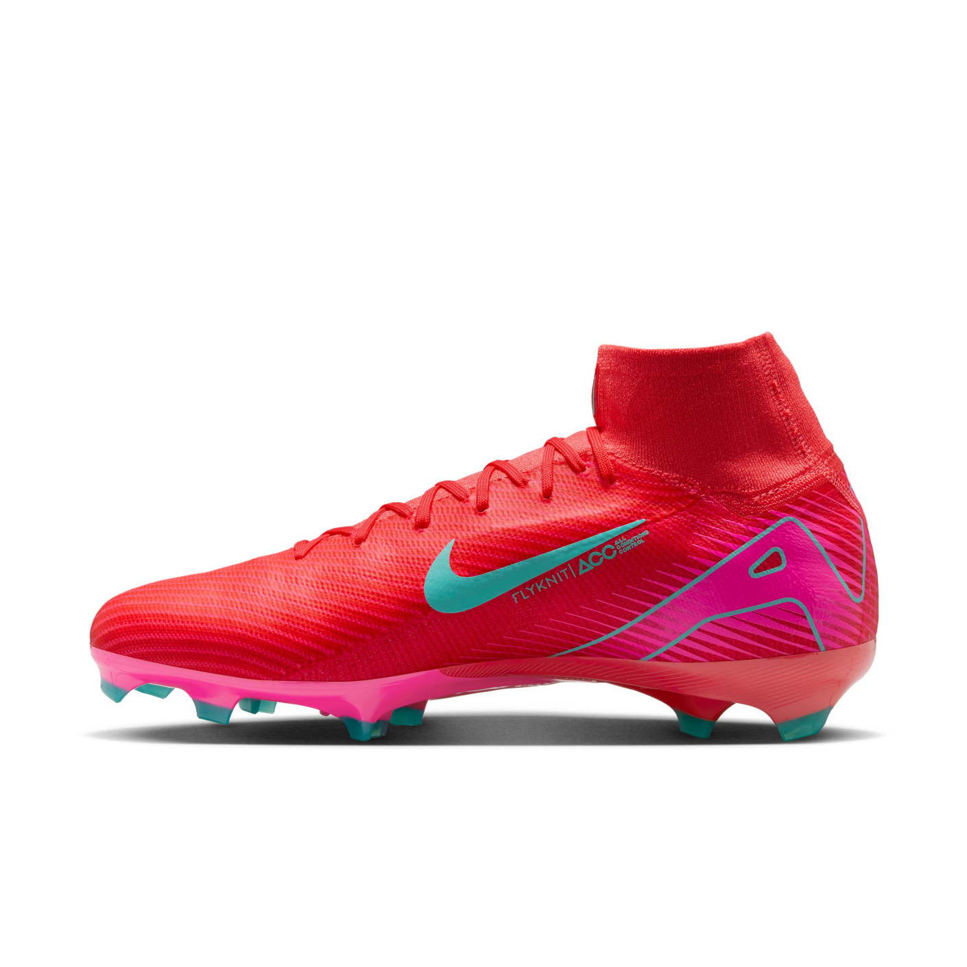 Nike Zoom Mercurial Superfly 10 Pro Gras Voetbalschoenen (FG) Rood Turquoise Roze