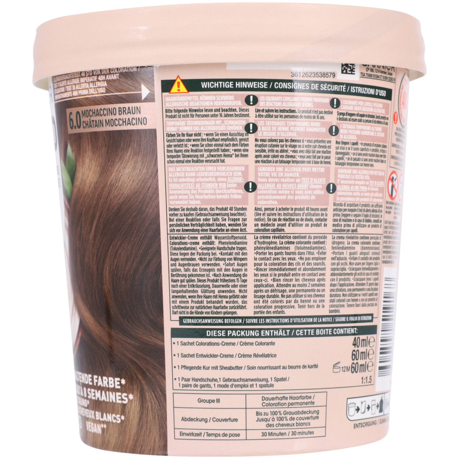Garnier GOOD Dauerhafte Haarfarbe 6.0 Mochaccino Braun