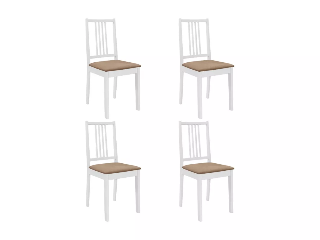 Mobilier de salle à manger 5 pcs MDF Blanc