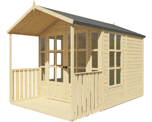 Bertilo Shed Arley tuinhuis met vloer, 214 x 305 cm, naturel
