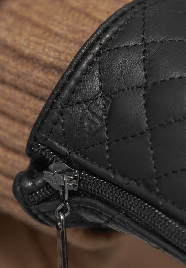 MJM MJM Glove Lucille Quilted Sheepskin Black Black