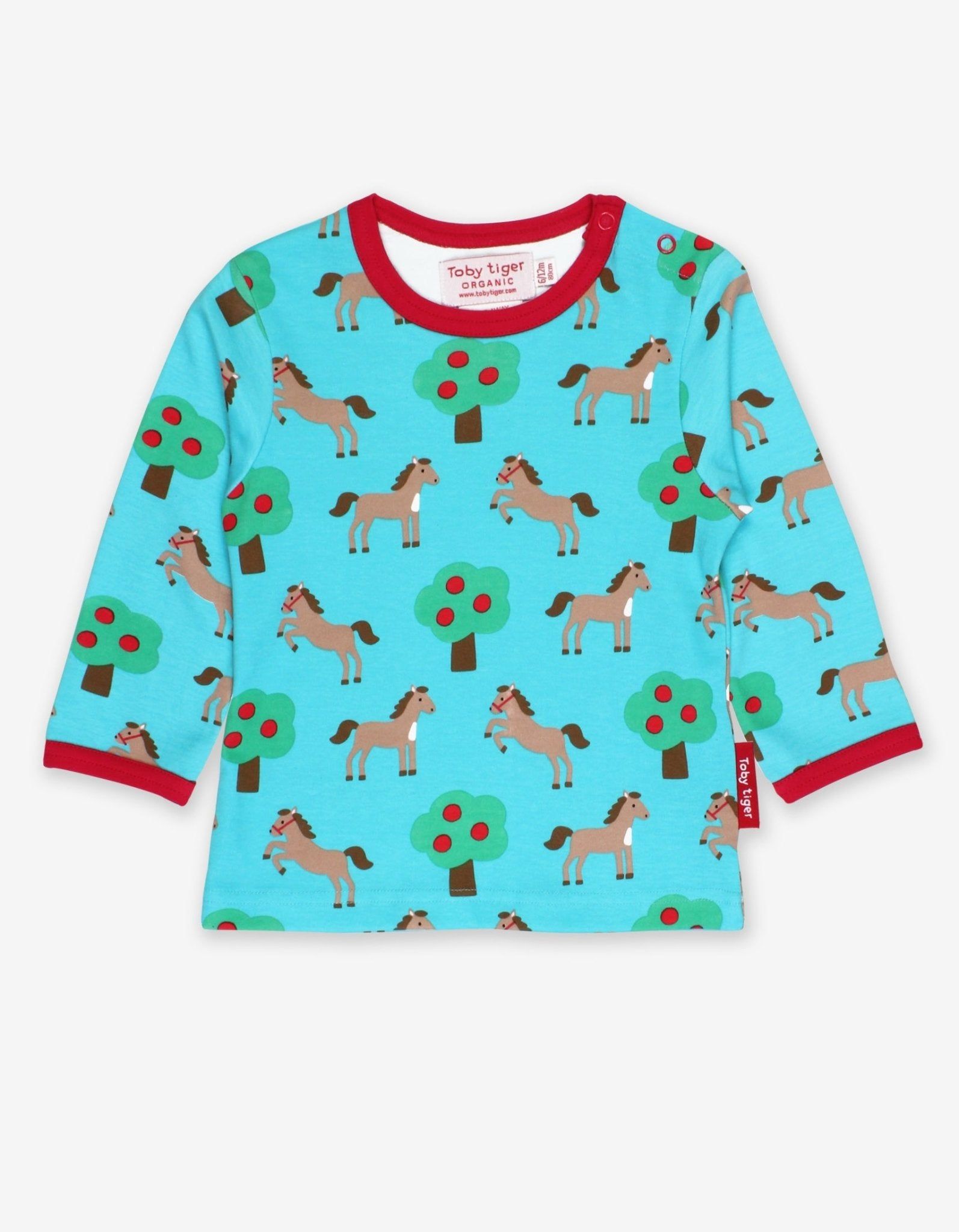 Toby Tiger Langarmshirt mit Pferde Print