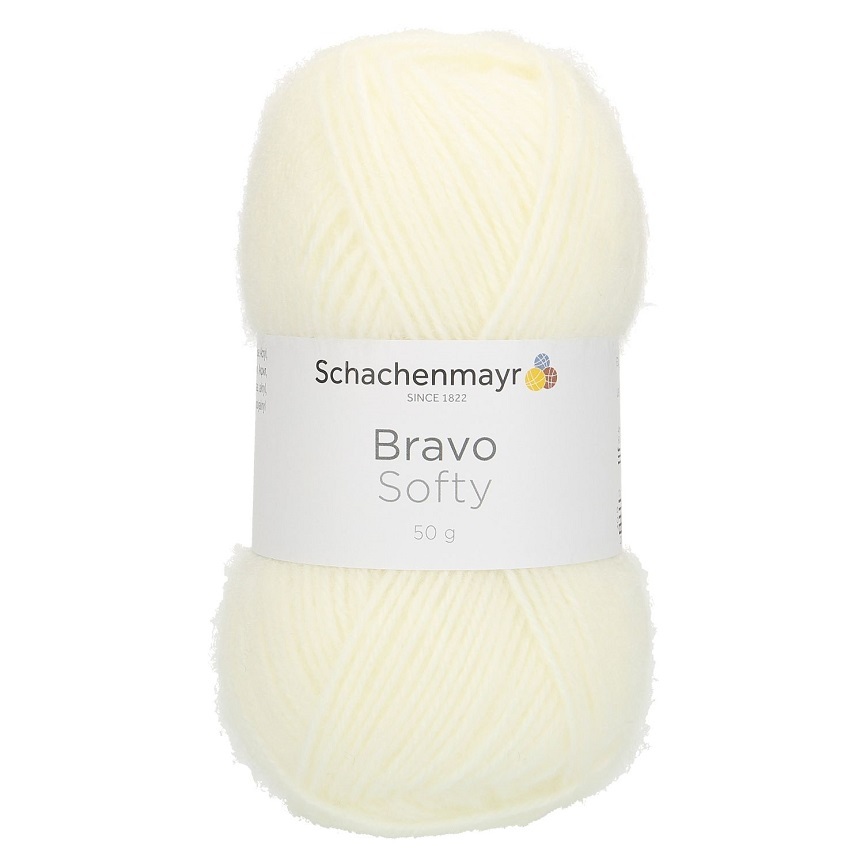 Handstrickgarn BRAVO SOFTY - ecru - 50g