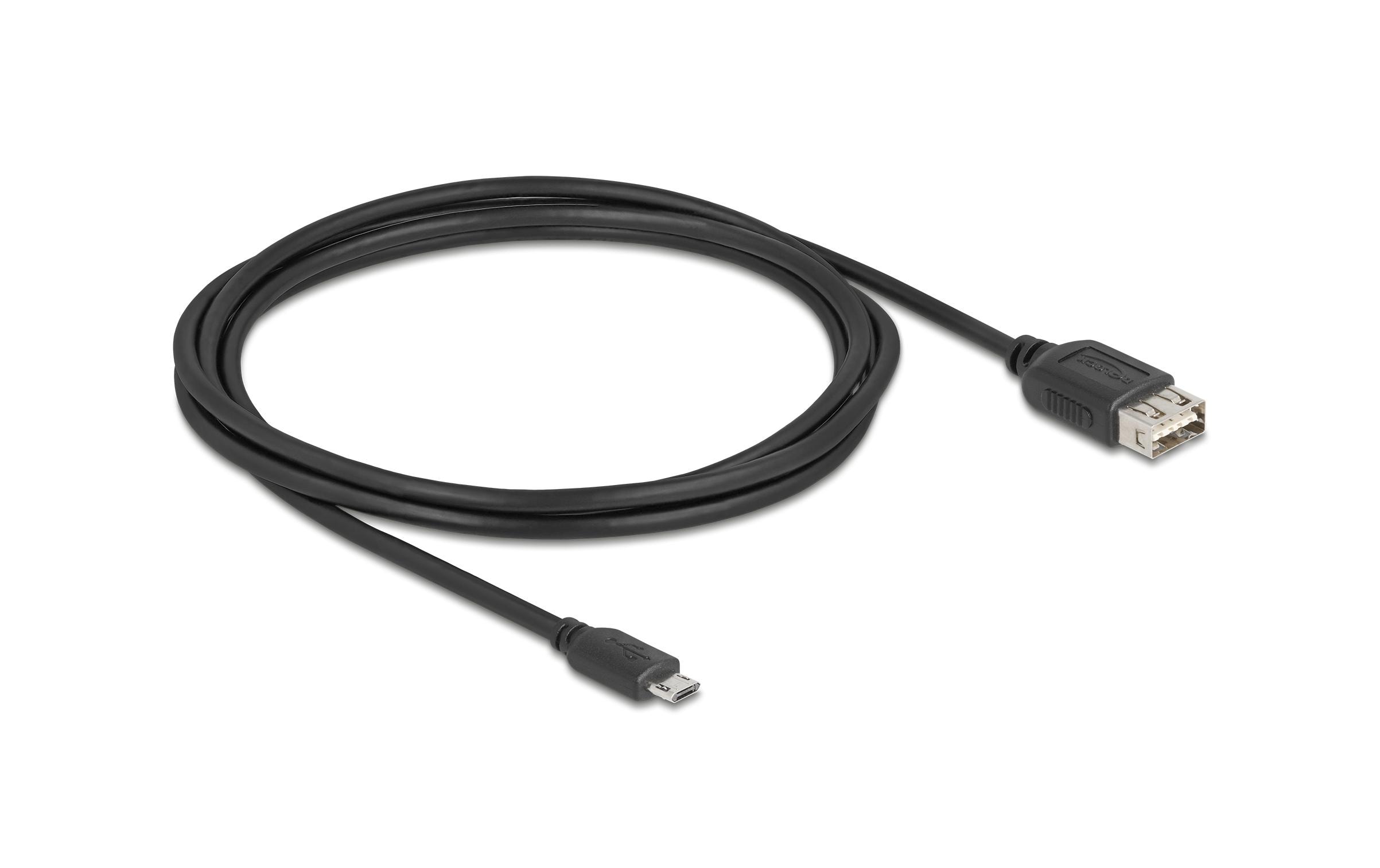 USB 2.0-Kabel USB A - Micro-USB B 2 mUSB Kabel zur Datenübertragung und Stromversorgung über kurze Strecke