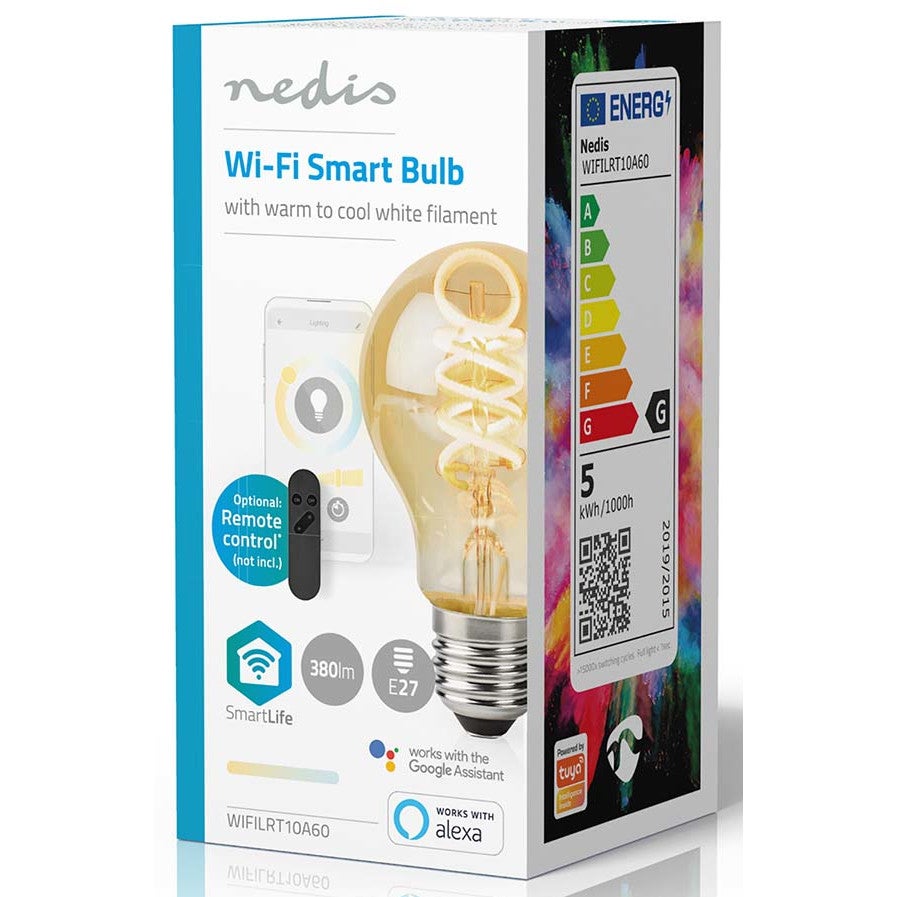 Nedis WIFILRT10A60 Smartlife LED Filamentlamp E27 360lm 4.9W warm-white