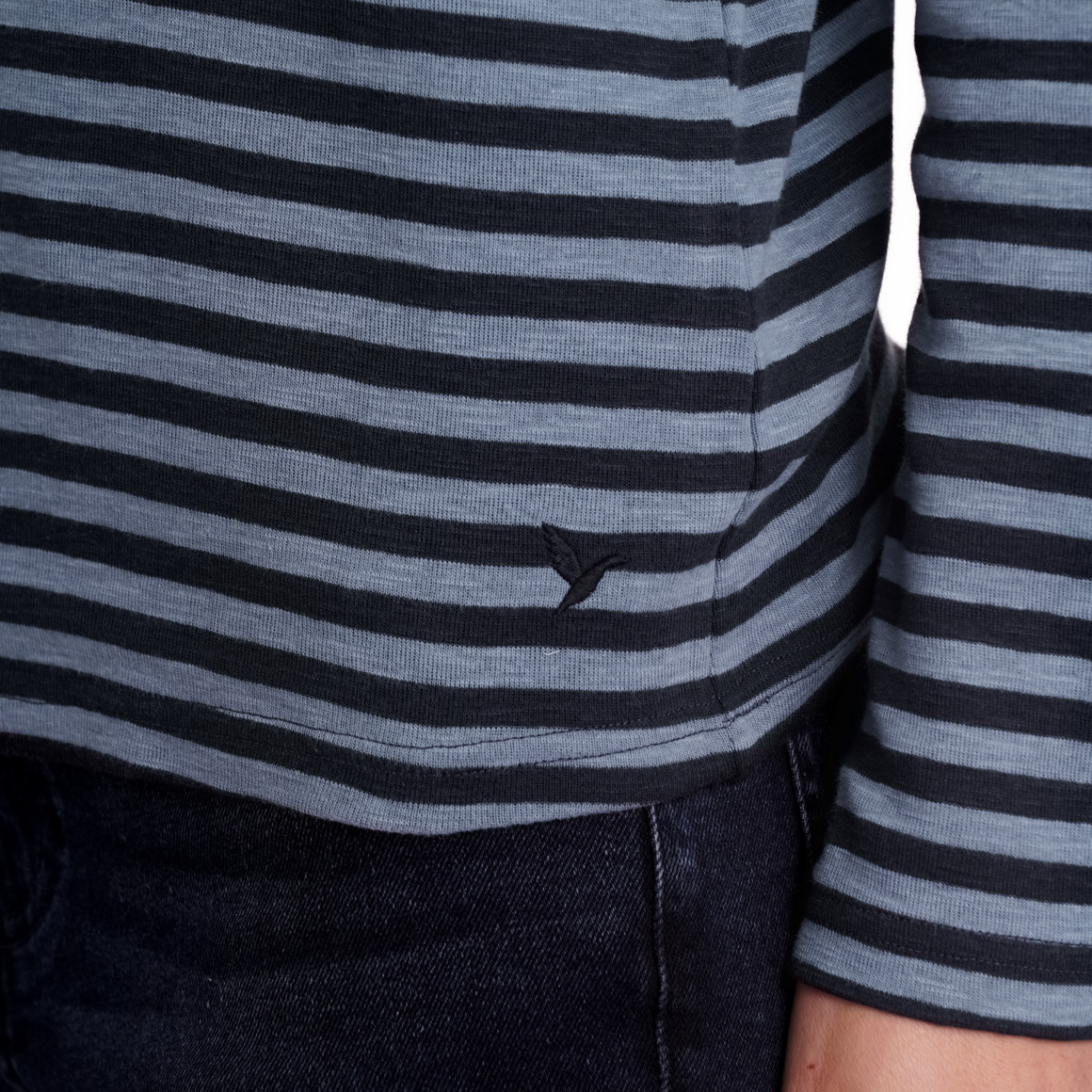 Jonas Nielsen Damen Langarmshirt im Streifen-Look dunkelblau / blau