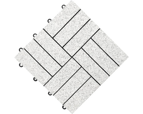 florco® steenkliktegel 30 x 30 x 2,8 cm, 4 stuks, graniet