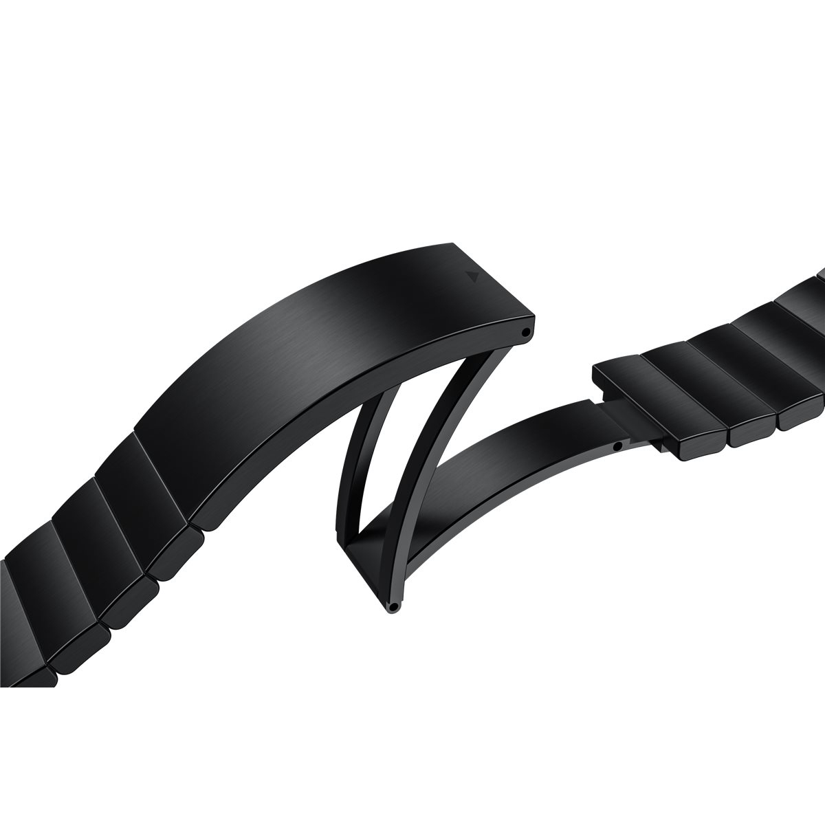 Galaxy Watch 4 Classic (42mm) Metall Bracelet Edelstahl Armband 20mm (GP-TYR880HCABW) - Schwarz