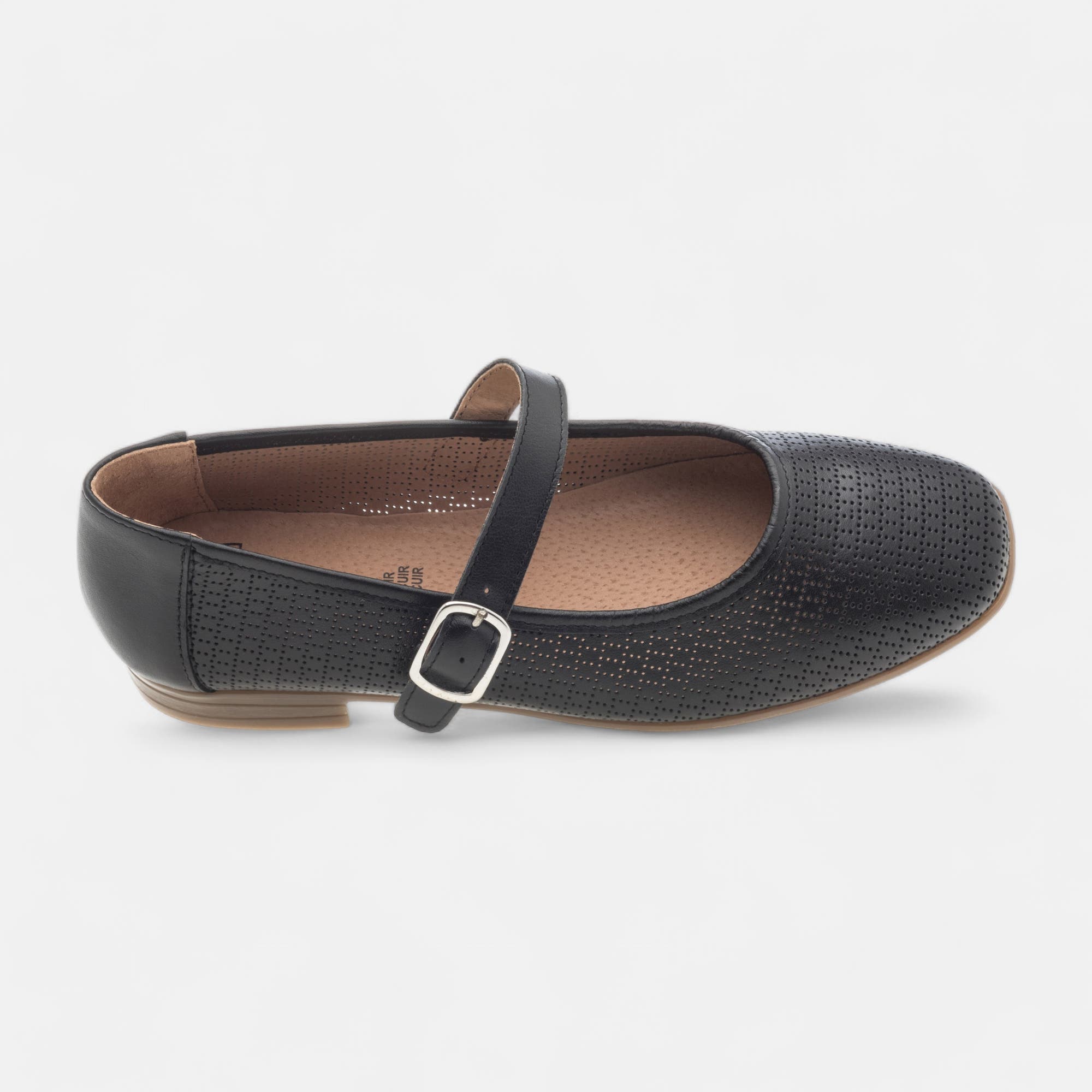 Babies Femme en cuir noir
