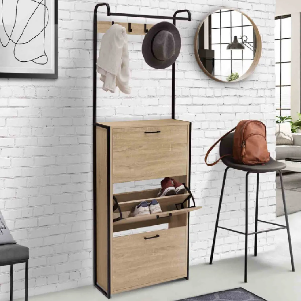 Idmarket MARKET Vestiaire LUIS 3 portes