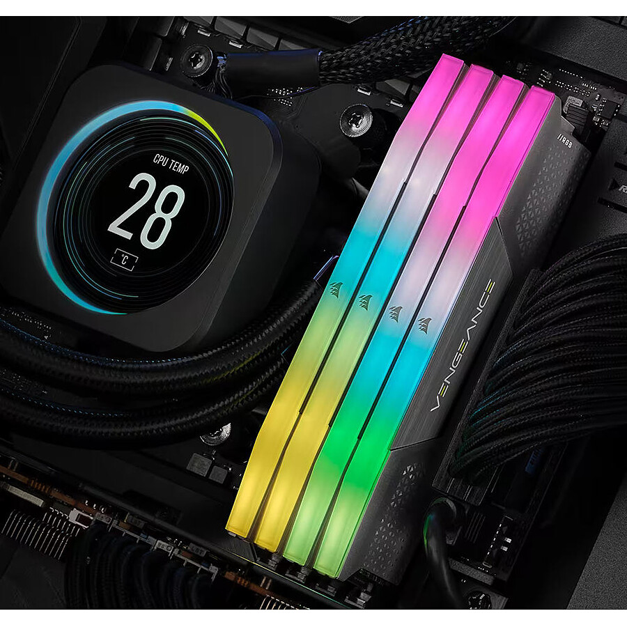 Corsair Vengeance RGB Black - 2 x 16 Go (32 Go) - DDR5 5600 MHz - CL40 - Ryzen Edition
