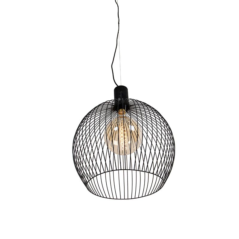Design ronde hanglamp zwart 50 cm - Dos