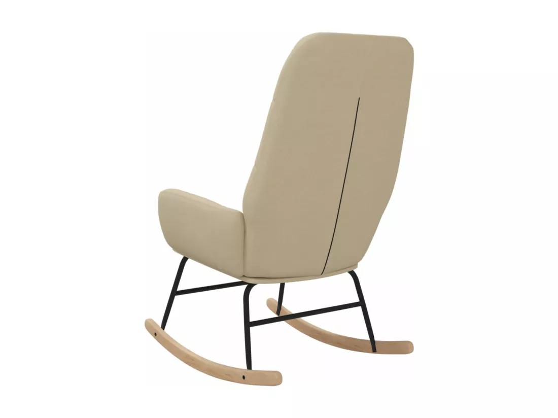 Chaise à bascule Crème Tissu