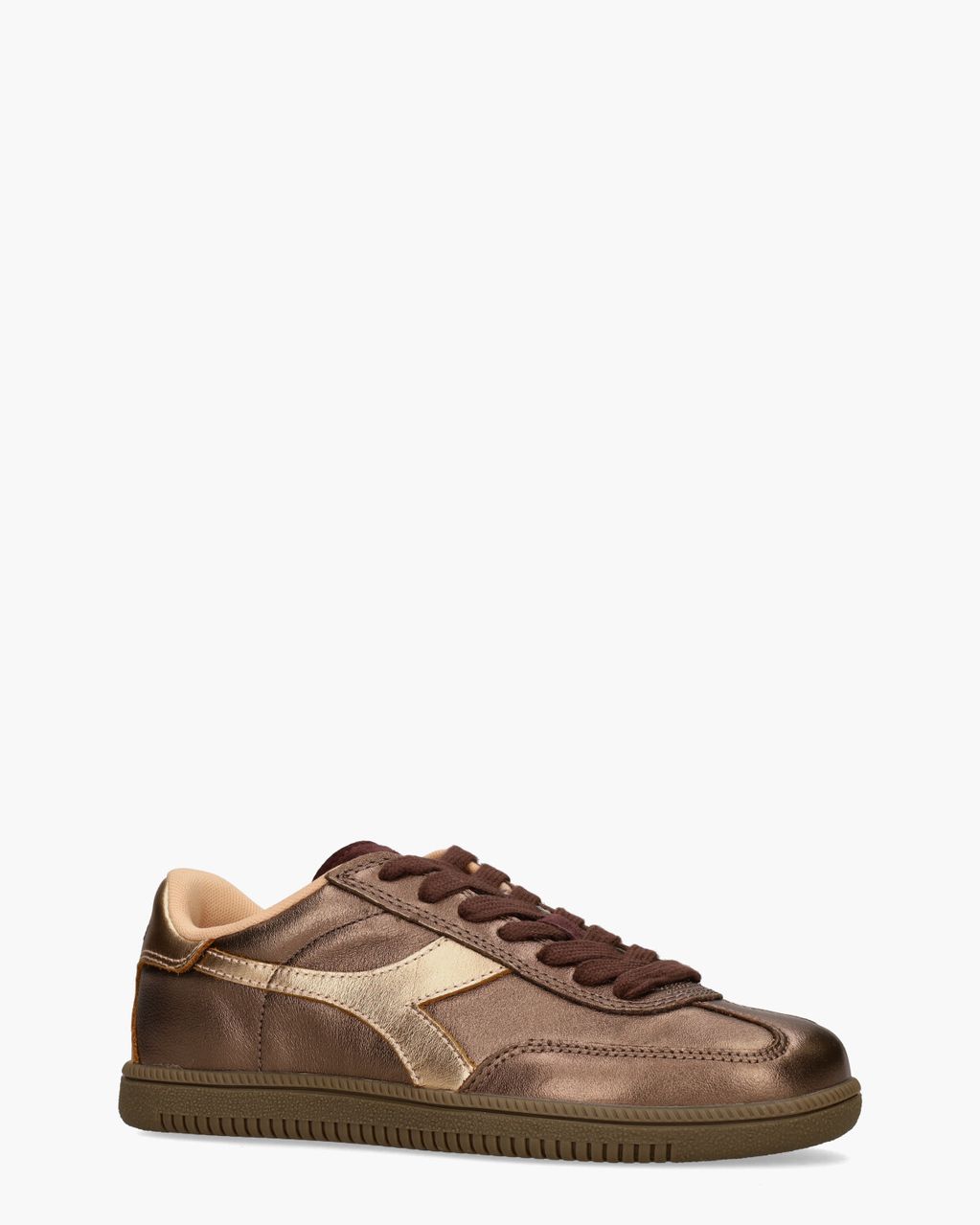 Diadora Sport Trainer Metalized Donkerbruin/Roségoud Damessneakers