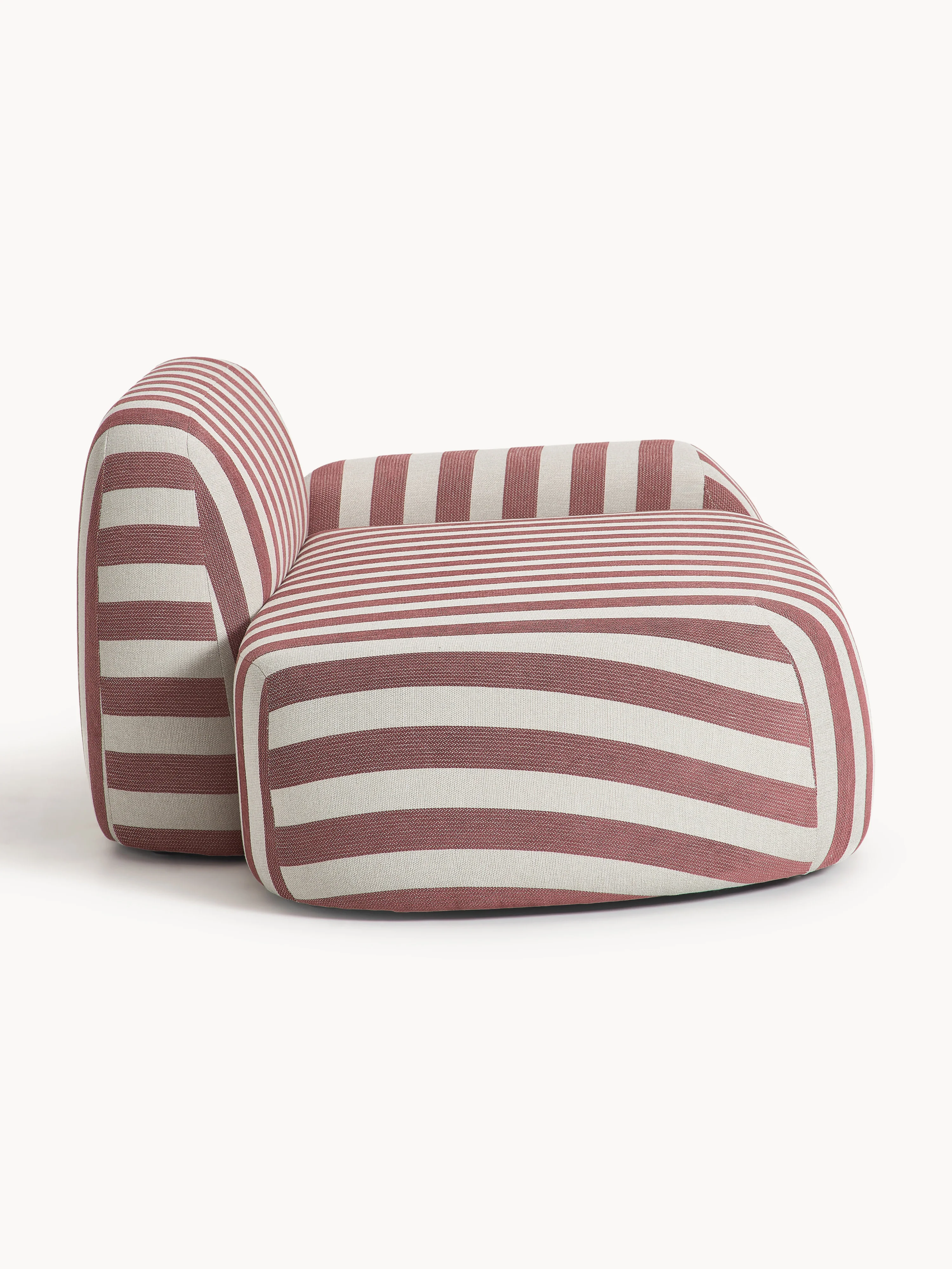 Gestreepte bank Wolke (2-zits) met chaise longue