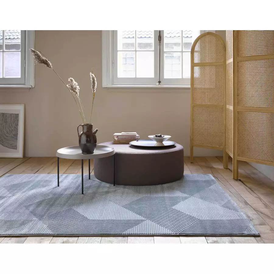Esprit Kurzflorteppich Velvet Groove grün grau