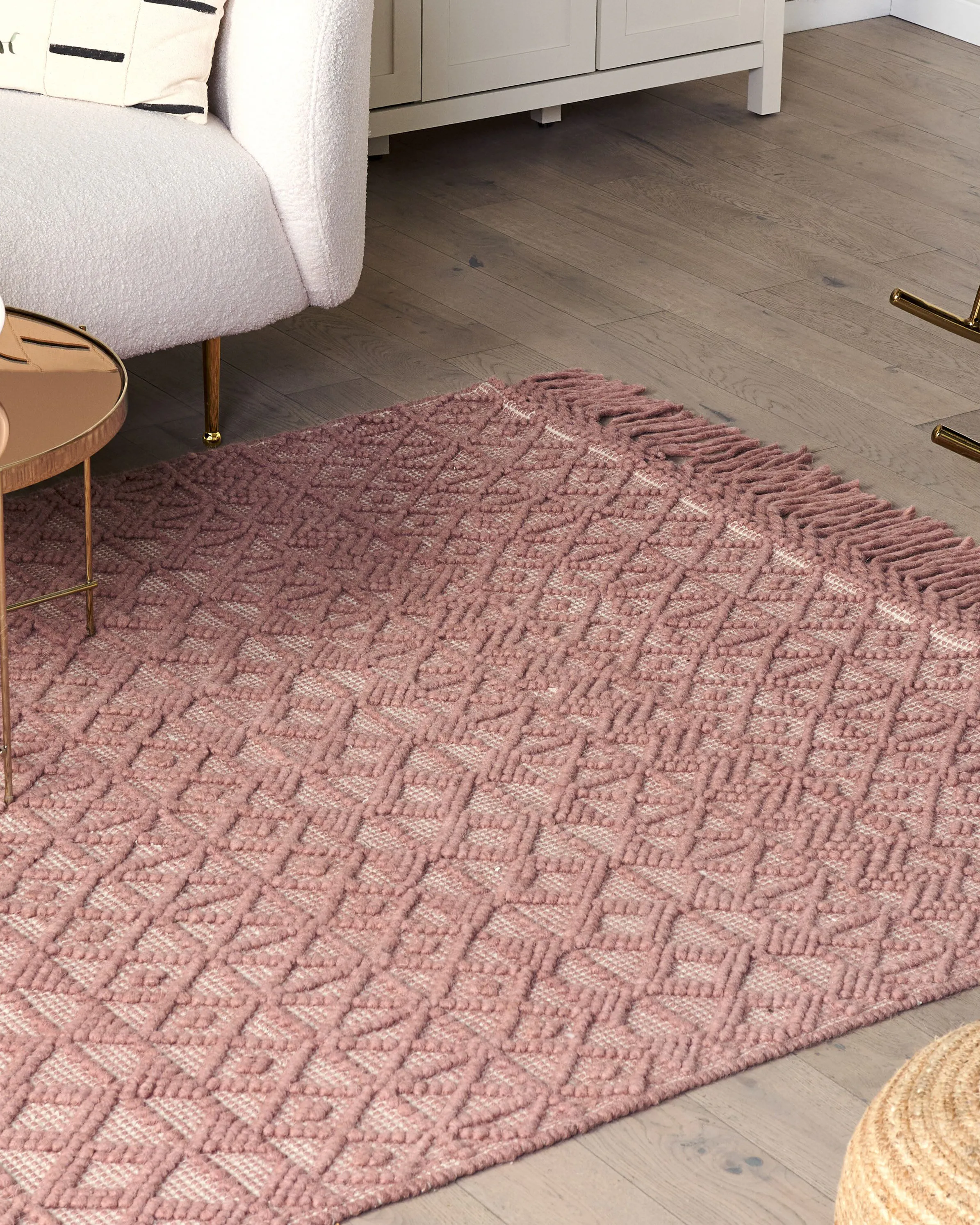 Vloerkleed ALUCRA Roze 160 x 230 cm Wol