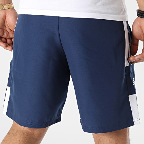 Short Jogging A Bandes HC6281 Bleu Marine