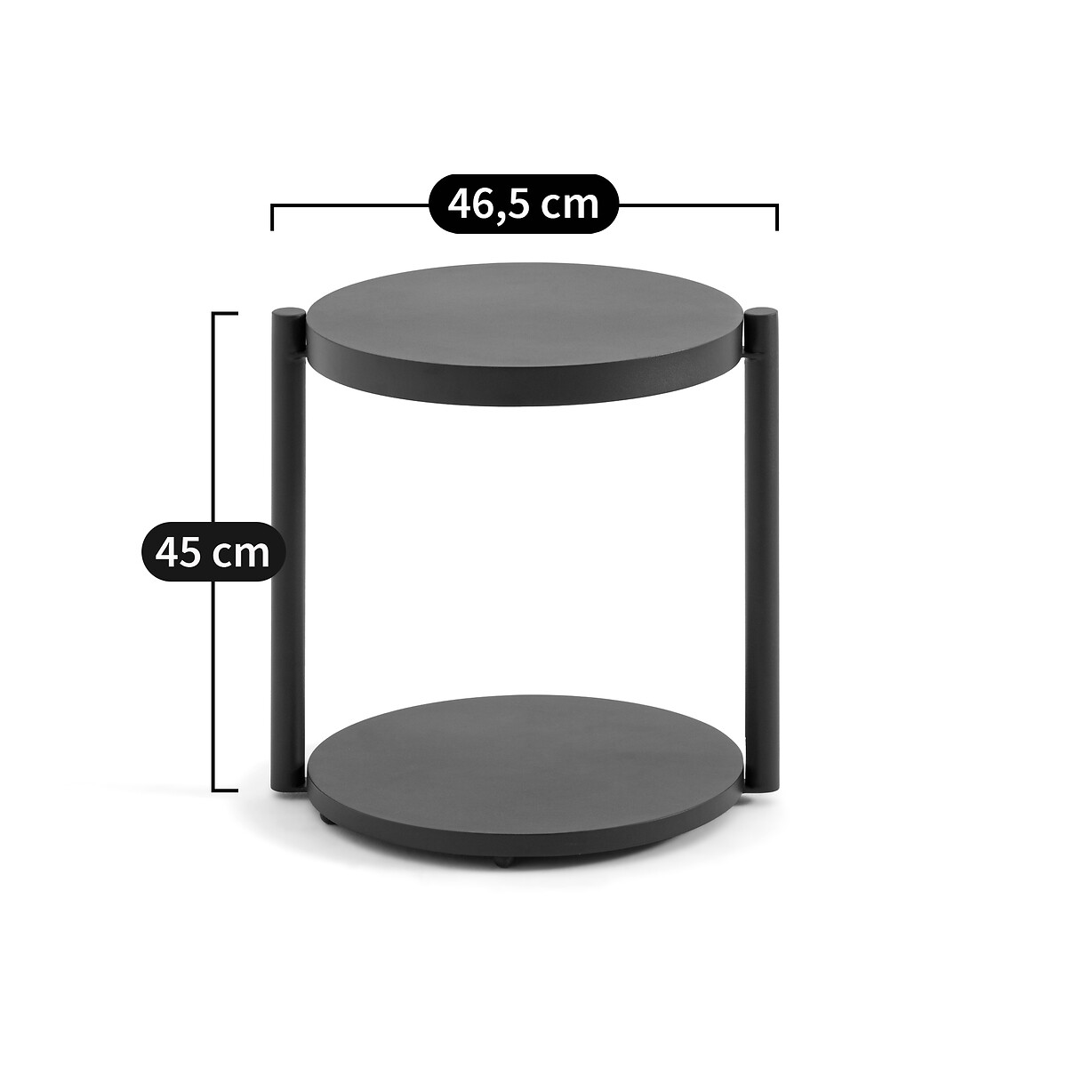 LA REDOUTE INTERIEURS<br>Mesa lateral em aço, Valnix