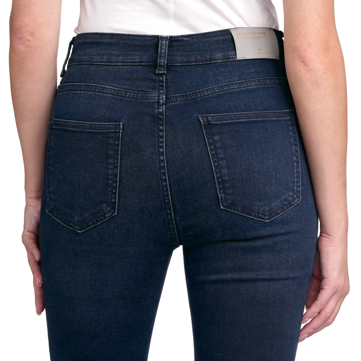 Jonas Nielsen Damen Skinny Jeans mit Used-Waschung dunkelblau