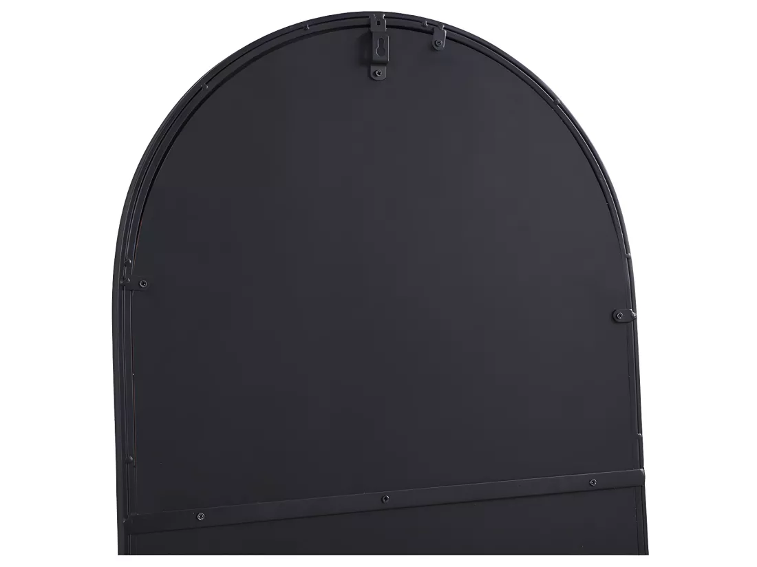 Grand miroir arche à poser en métal - L. 50 x H. 170 cm - Noir - MAILEN