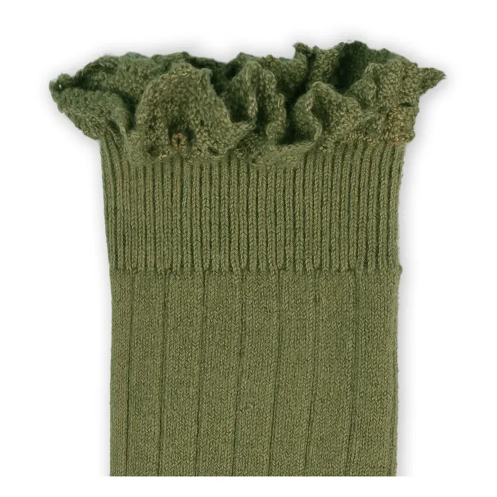 Collégien Chaussettes Joséphine | Vert olive