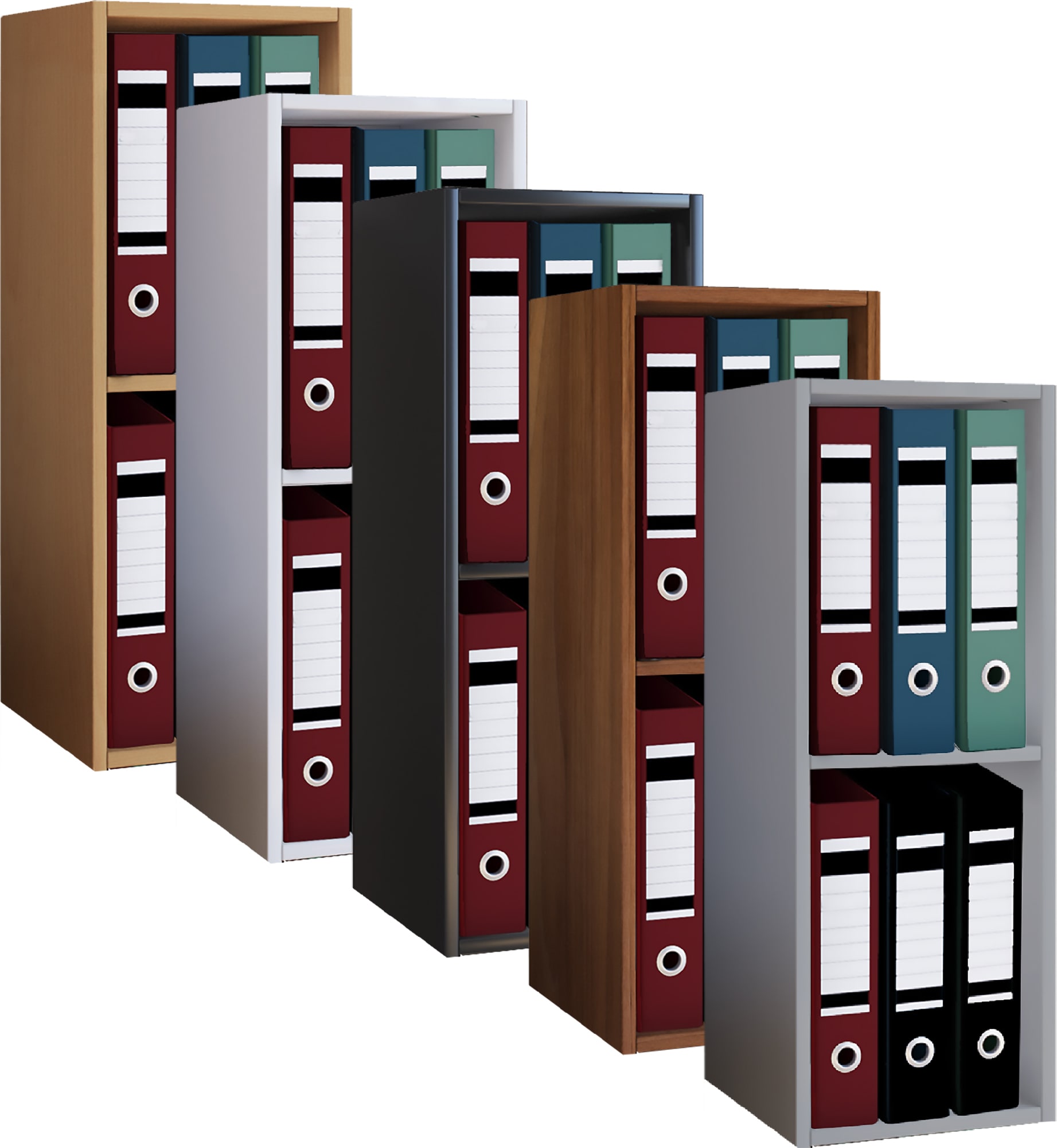 VCM Holz Büro Stand Regal Bücher Ordner Aktenregal Ordnerregal Bücherregal Offas 2f