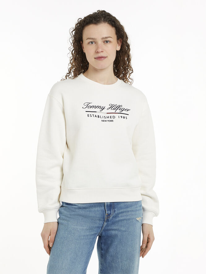 Tommy Hilfiger MDRN REG SCRIPT C-NK SWTSHRT Ancient white