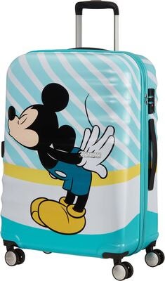 American Tourister Disney Spinner Koffert 64L, Mickey Blue Kiss