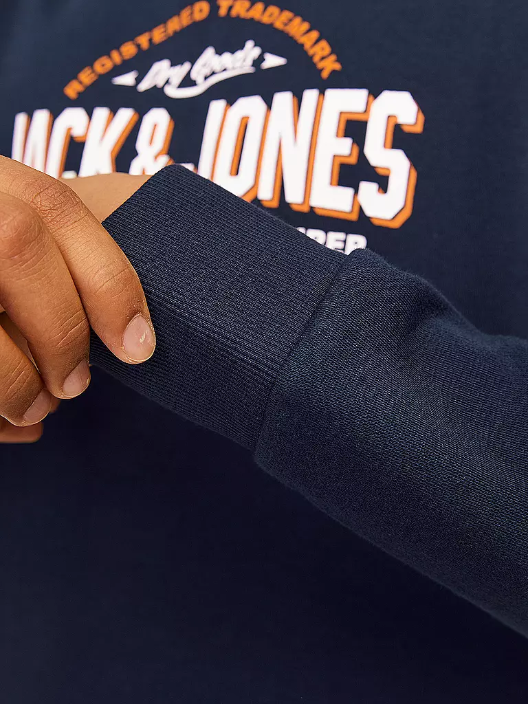 JACK & JONES Jungen Kapuzensweater - Hoodie JJELOGO dunkelblau