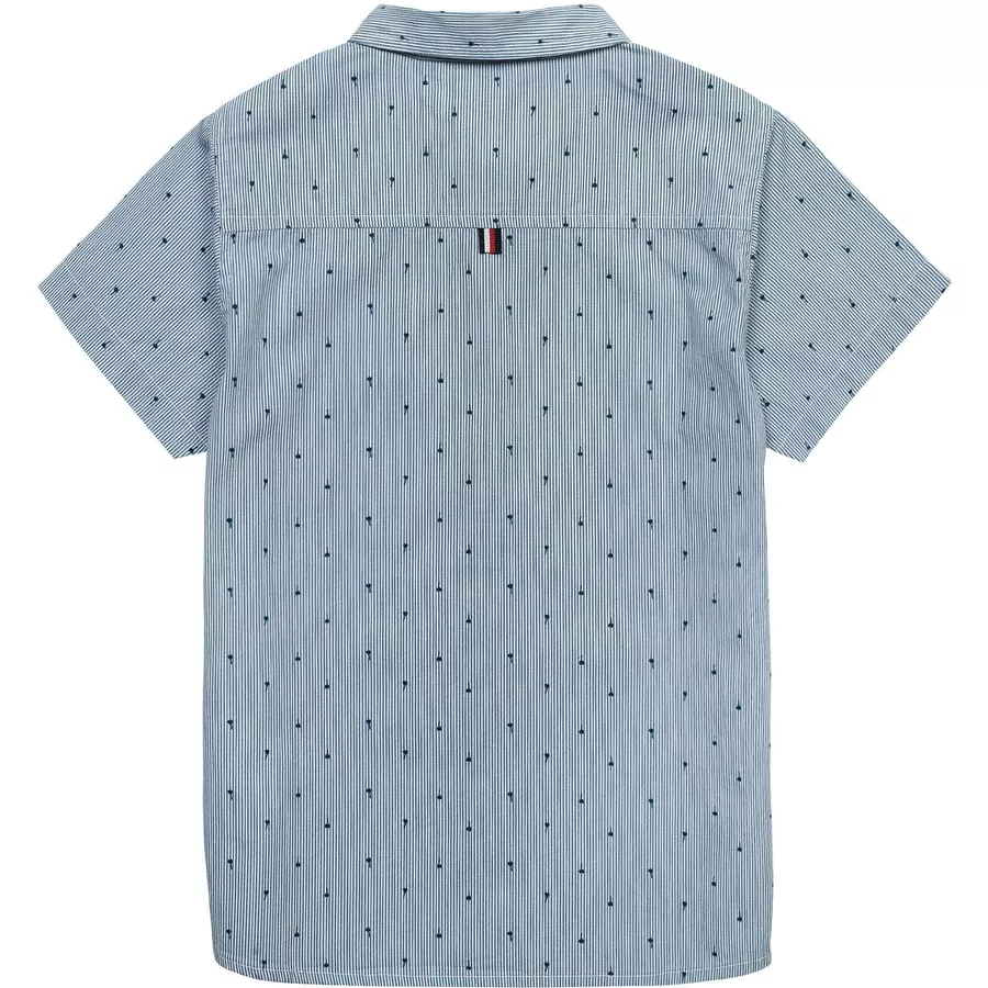 MINOTI Kurzarmhemd mit Palmenprint Hellblau
