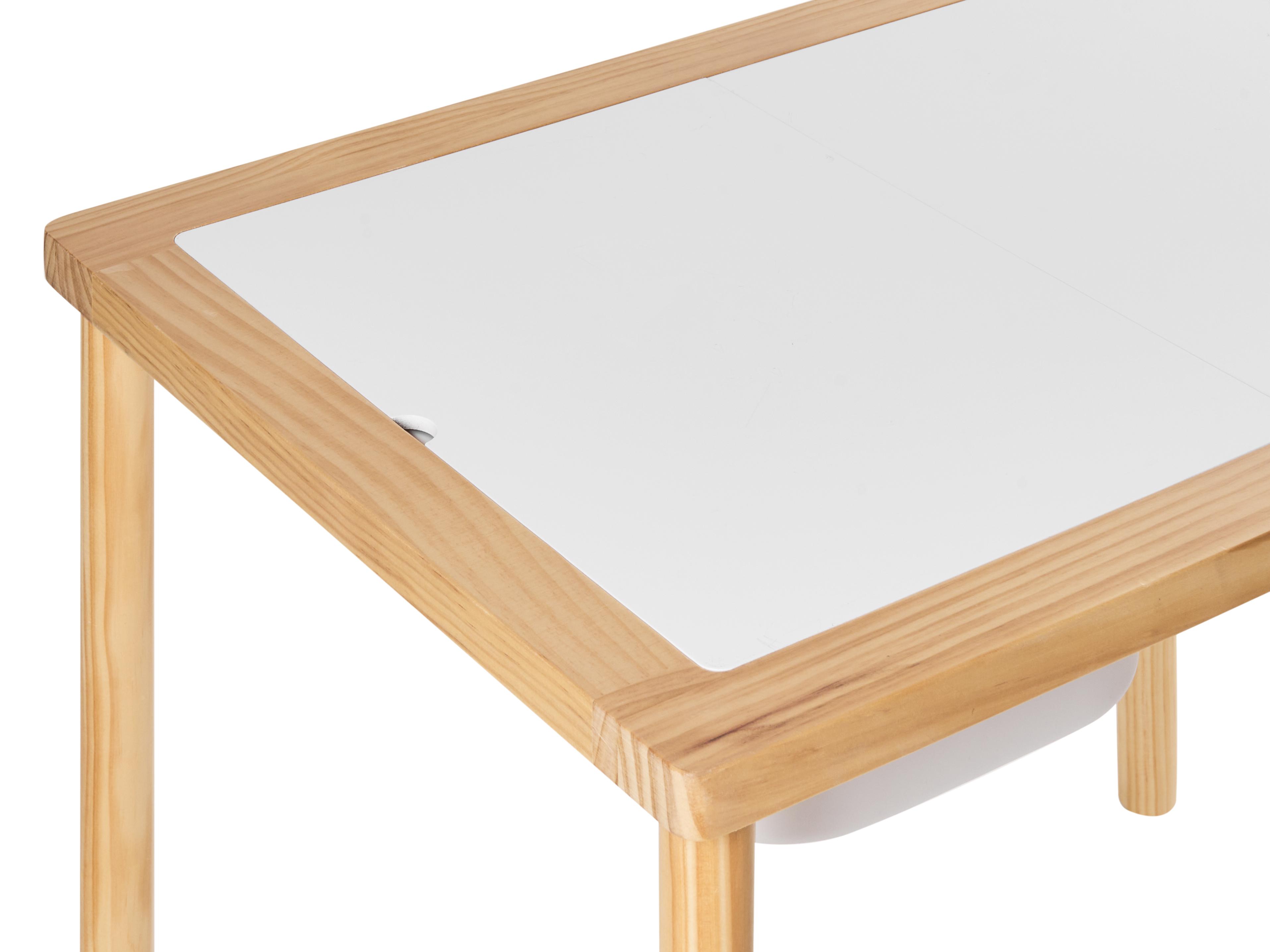 Kindertafel en stoel set KEMPSEY Lichtbruin met opbergruimte