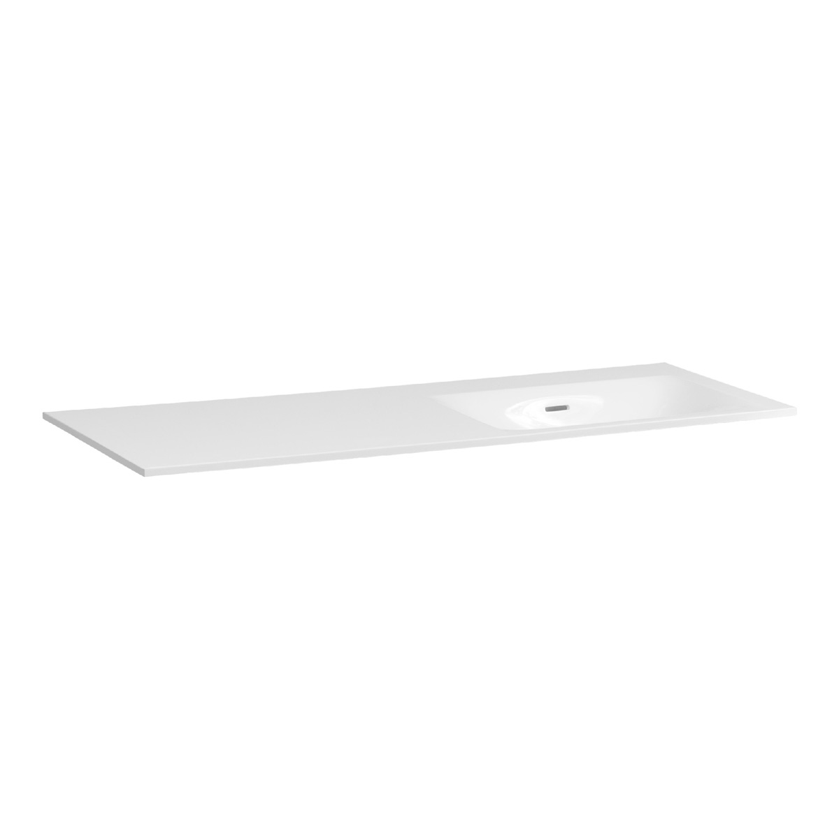 Brauer Glacier wastafel fine stone 120cm rechts zonder kraangat wit glans