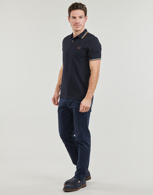 Fred Perry - TWIN TIPPED FRED PERRY SHIRT - Marine / Beige / Blanc